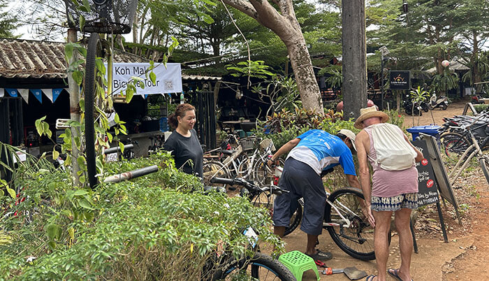 Bike rental shop on Koh Mak