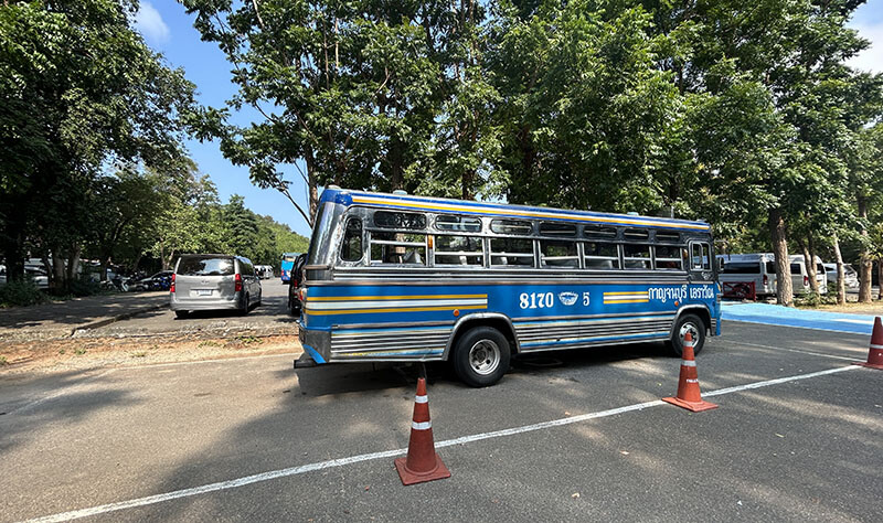 Bus from Kanchanaburi to Erawan Falls