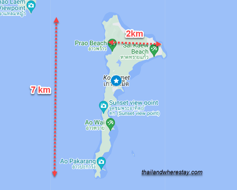 Koh Samet is small island, you can easily walk around