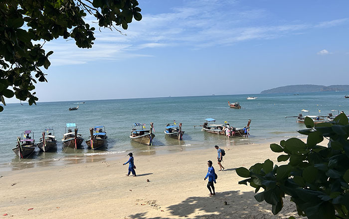 Long tail boat on Ao Nang Beach