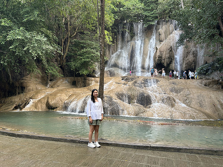 Me at Sai Yok Waterfall near Kanchanaburi