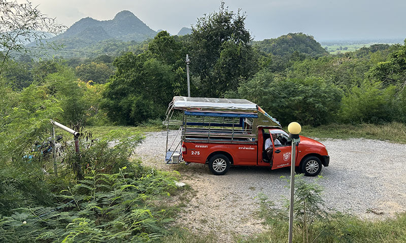 red truck taxi Kanchanaburi