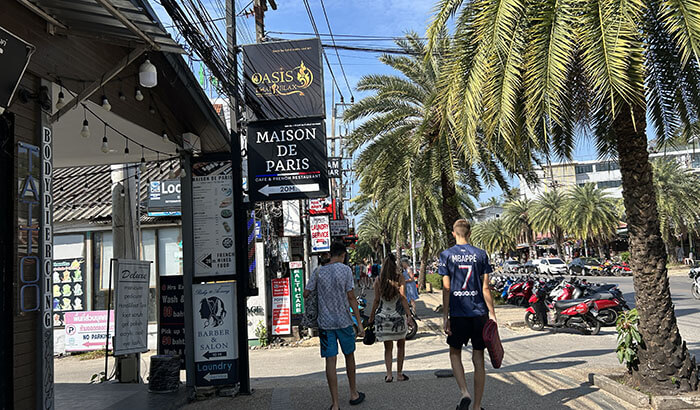 Ao Nang Center is easily explored on foot