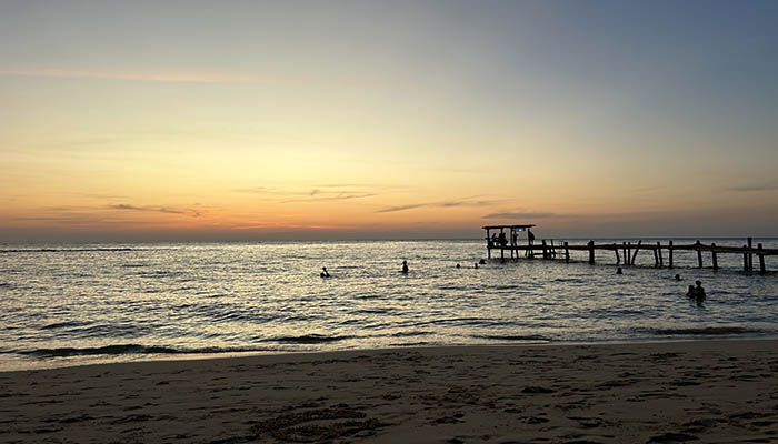 Ao Tapphao Beach at sunset