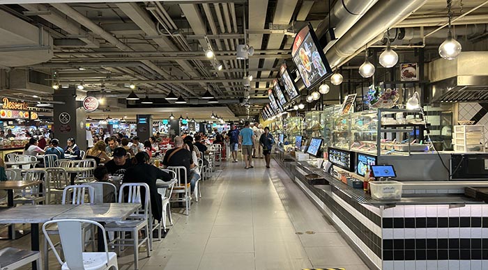 Foot court at Market Village