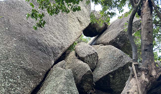 climb through the hole