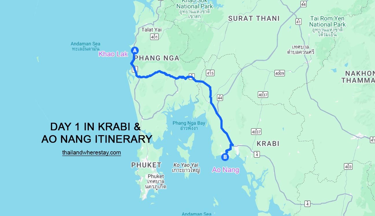 Day 1 Khao Lak to Ao Nang