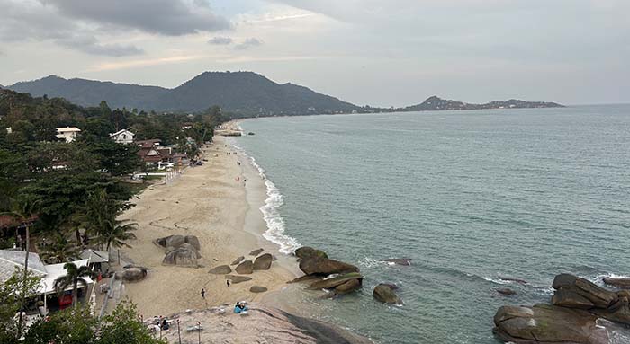 Lamai Beach view from Hin Ta Hin Yai