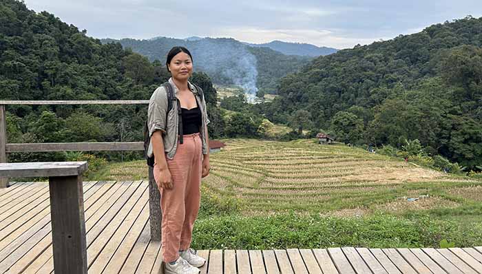 rice terrace on the trail