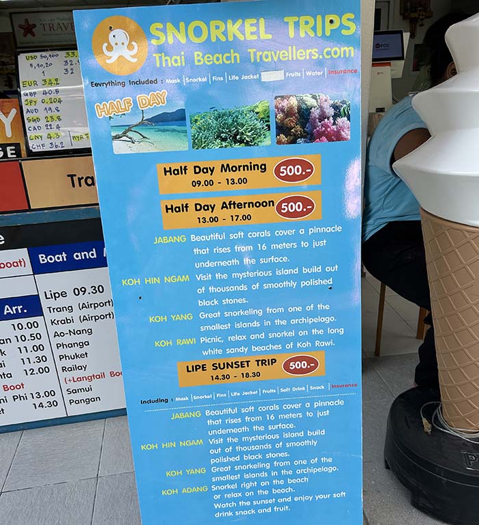 snorkeling trip from Koh Lipe