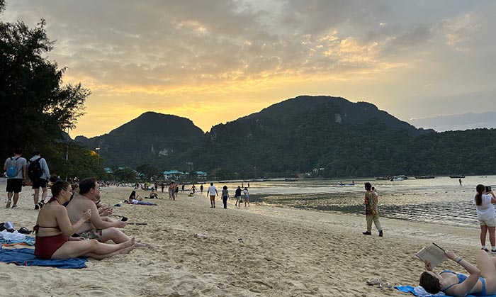 Loh Dalum Beach at sunset