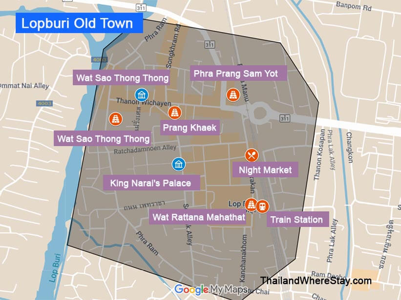 Old Town Loburi attractions