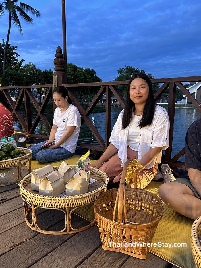 Me at Wat Trapang Thong for almsgiving ritual