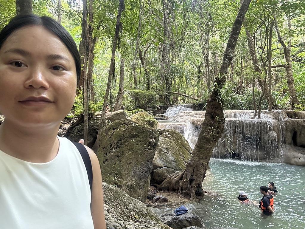 Me at Erawan Falls, Thailand