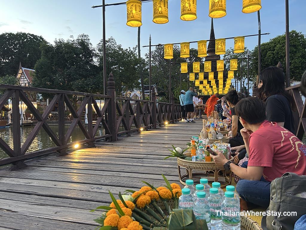 at 6.30, monks started to come out the temple to collect alms