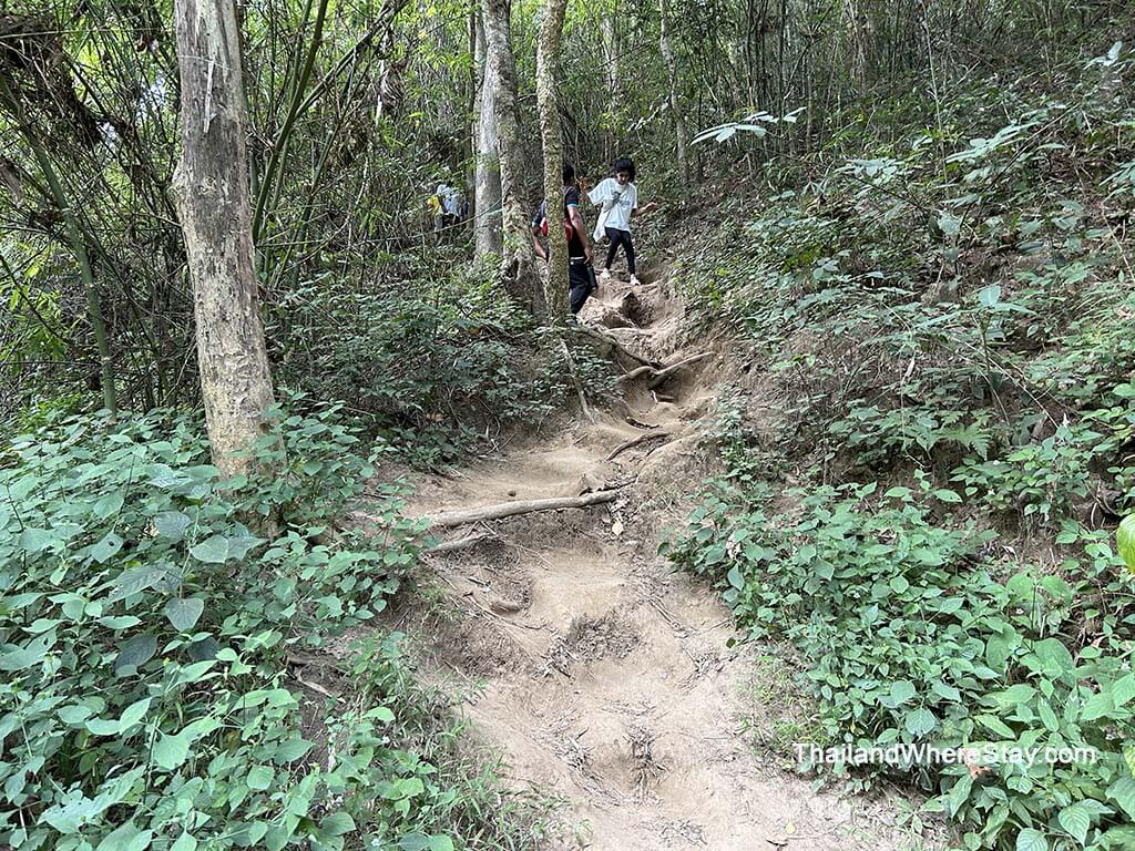 trail from Wat Pha Lat to the main road