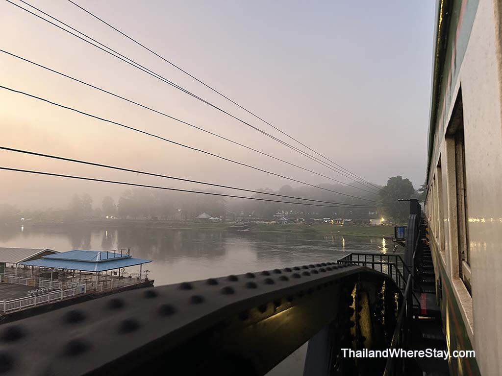 train pass the bridge over river Kwai