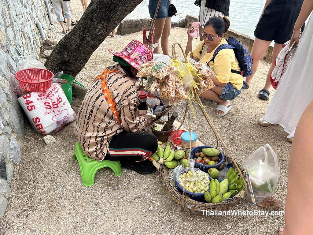 Vendor selling street food