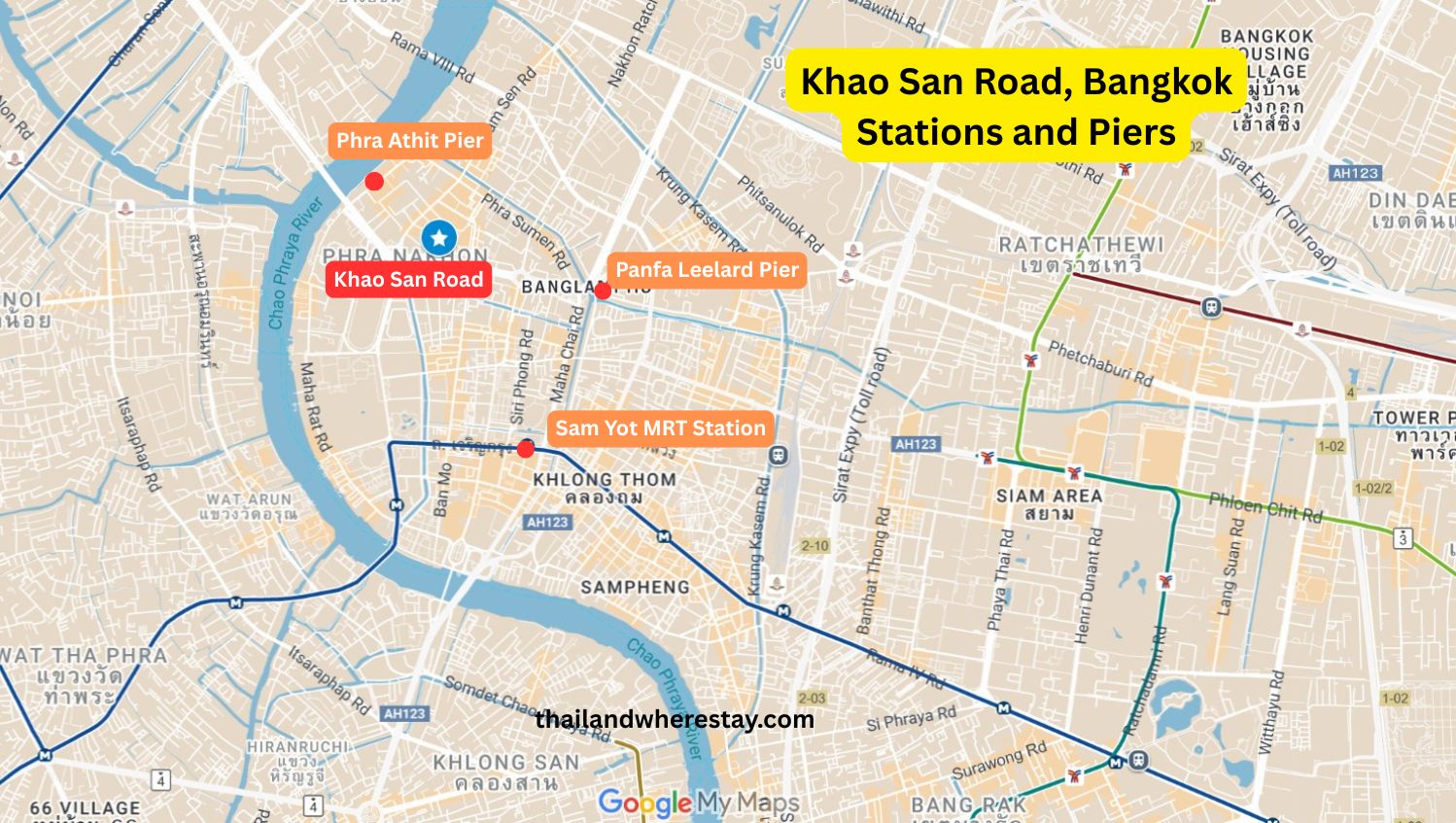 Khao San Road public transport