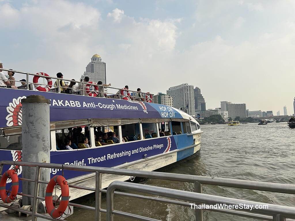 View Silom Riverside from hop on hop off boat