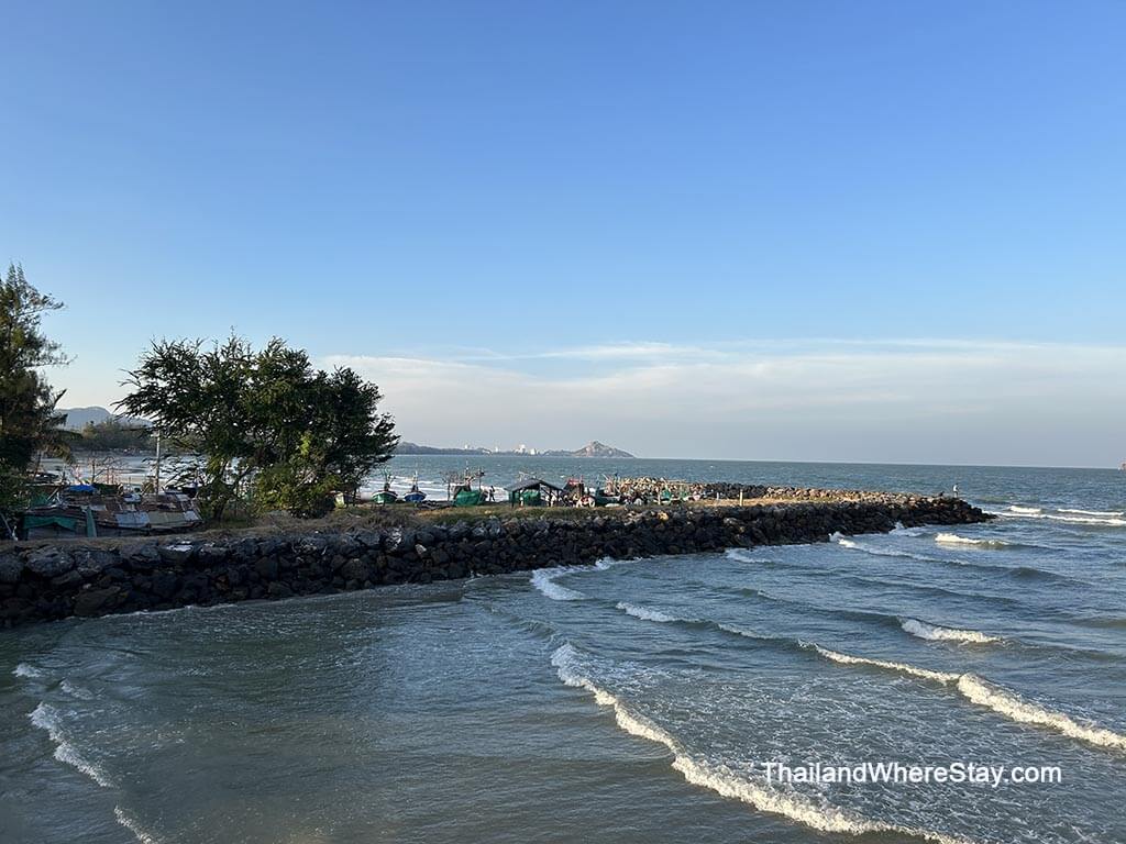 Horse riding near seawall