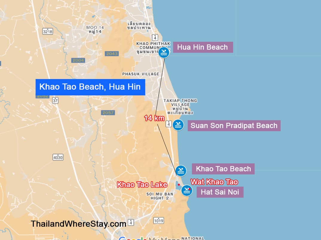 Khao Tao Beach on map