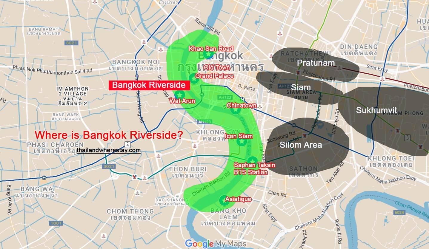 where is Bangkok Riverside on map