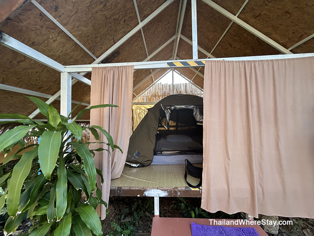 my tent at Backpack Hostel