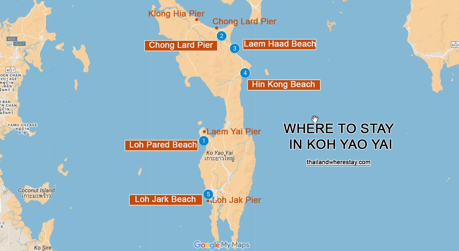 Where to stay in Koh Yao Yai Thailand