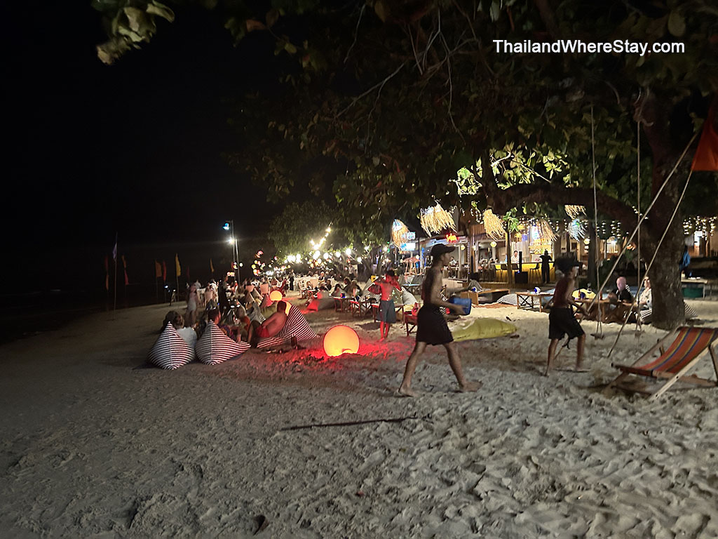 White Sand Beach at night