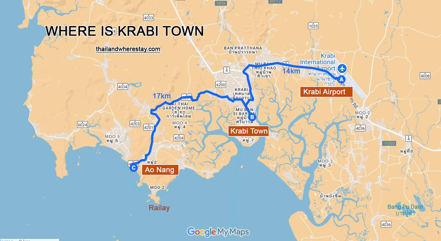 where is Krabi Town on map