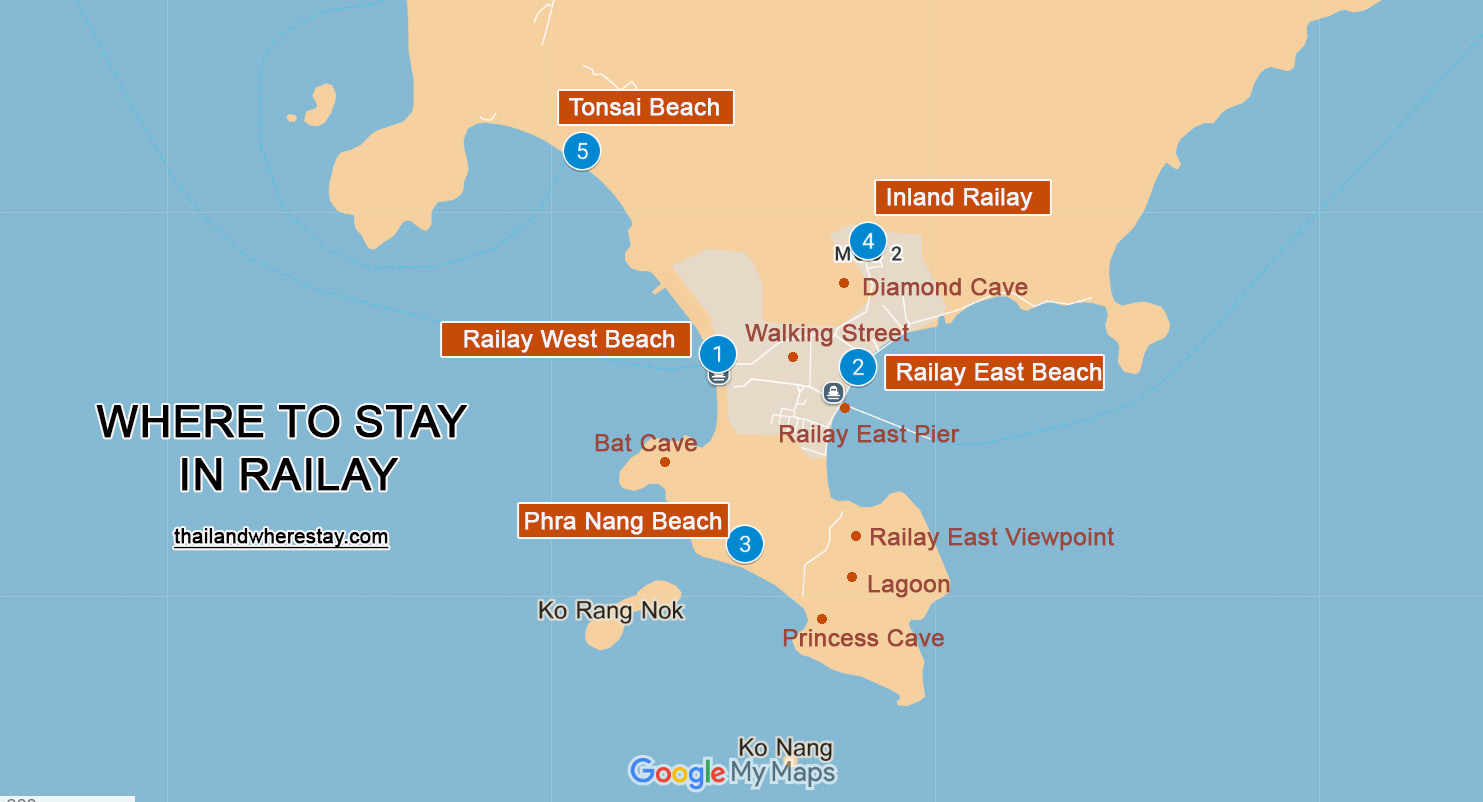 Where to Stay in Railay on Map