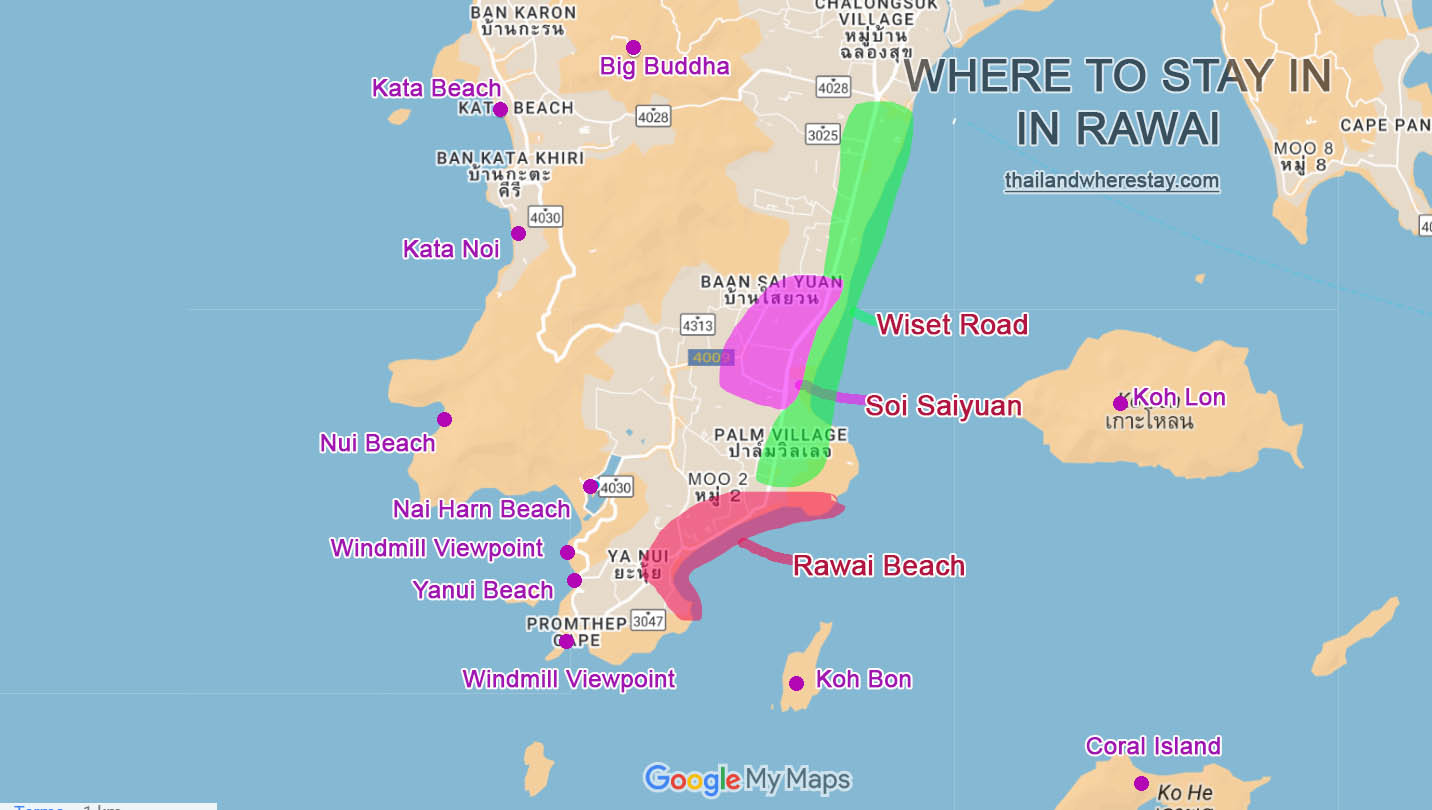 Where to stay in Rawai on map