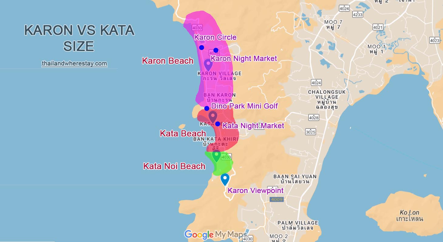 Karon Kata size on map