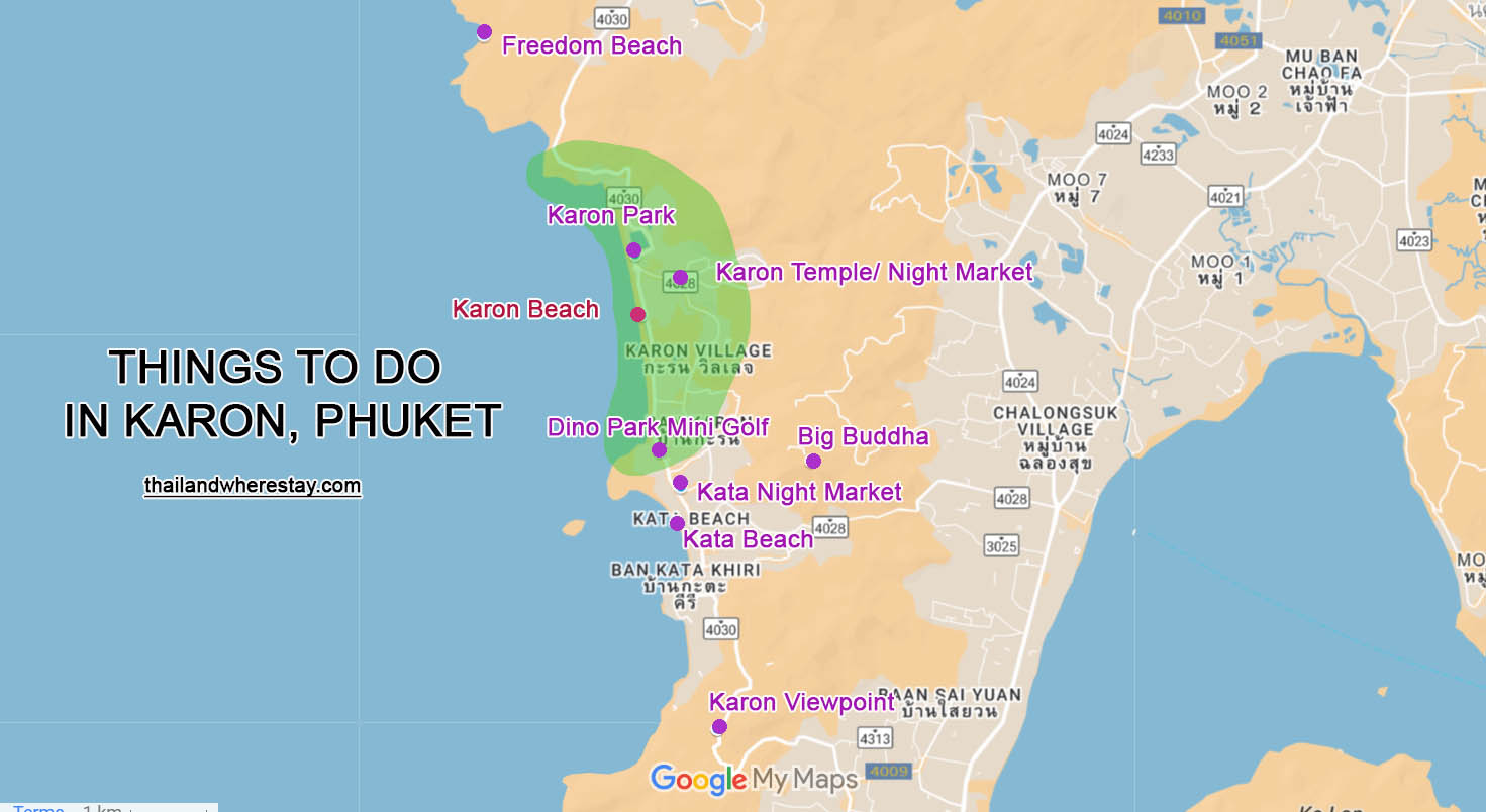 Things to do in Karon on map
