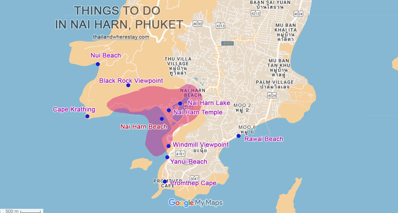Best things to do in Nai Harn on map