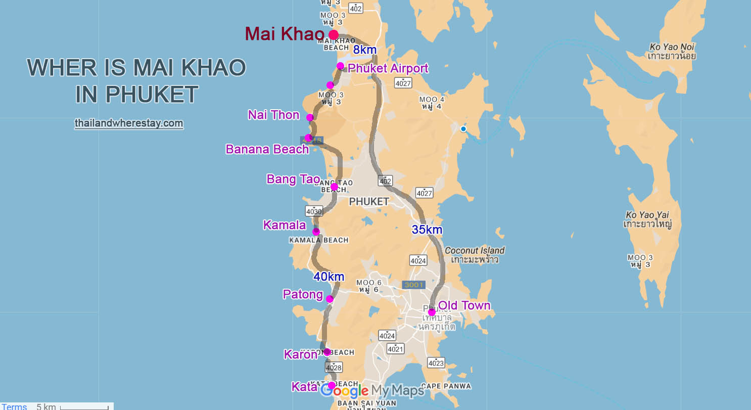 Where is mai Khao Beach
