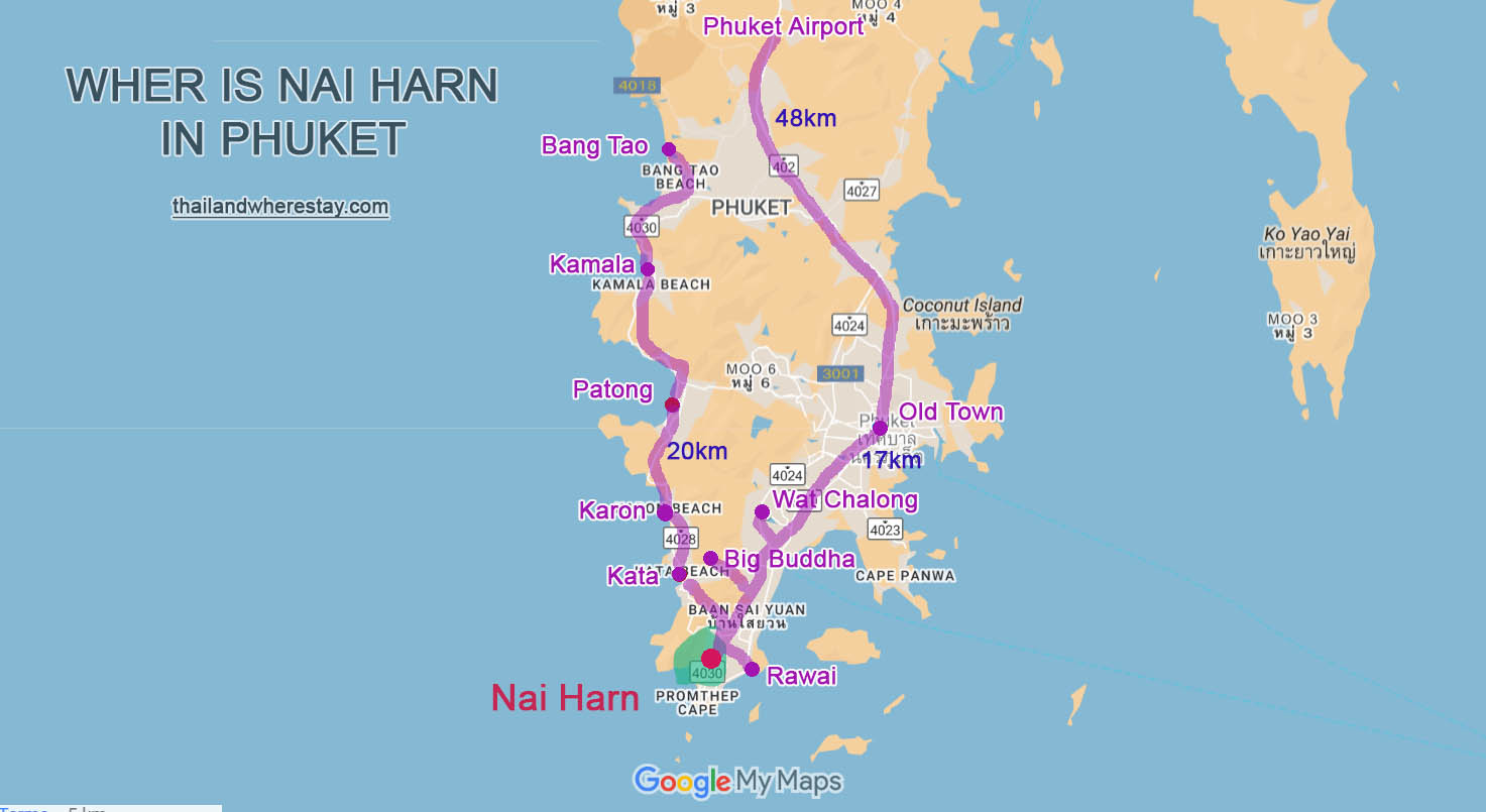 Where is Nai Harn on map