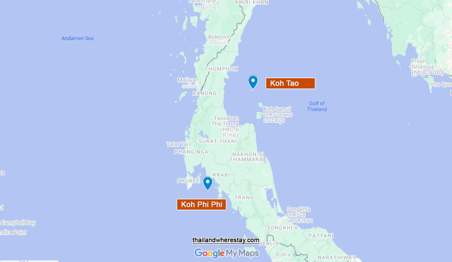 Koh Phi Phi and Koh Tao