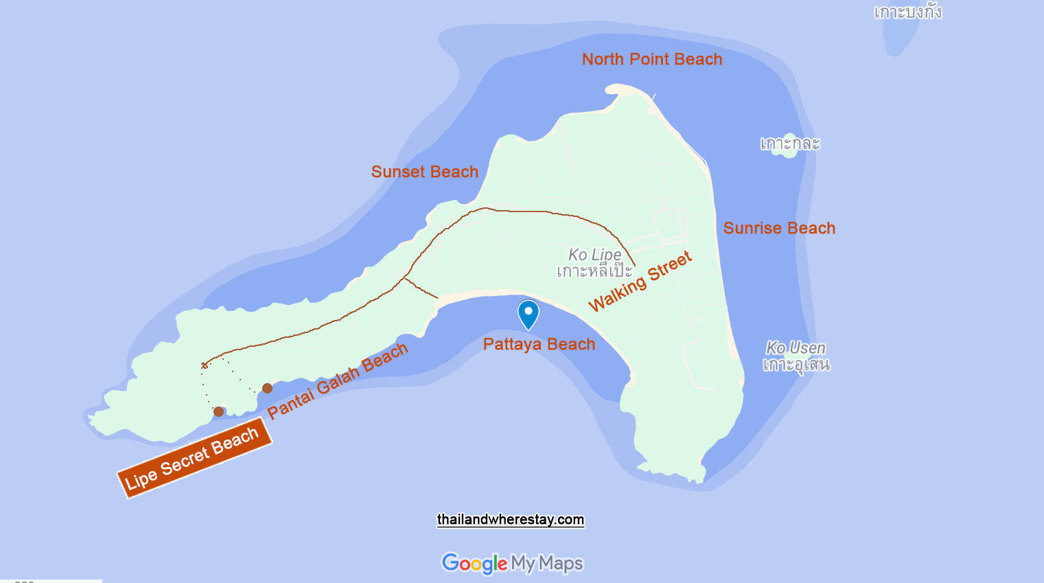 Lipe Secret Beach on map