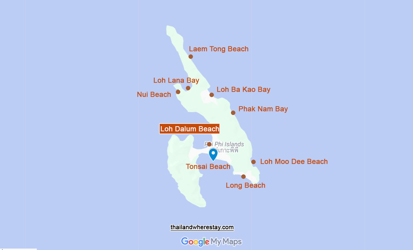 Loh Dalum Beach on map