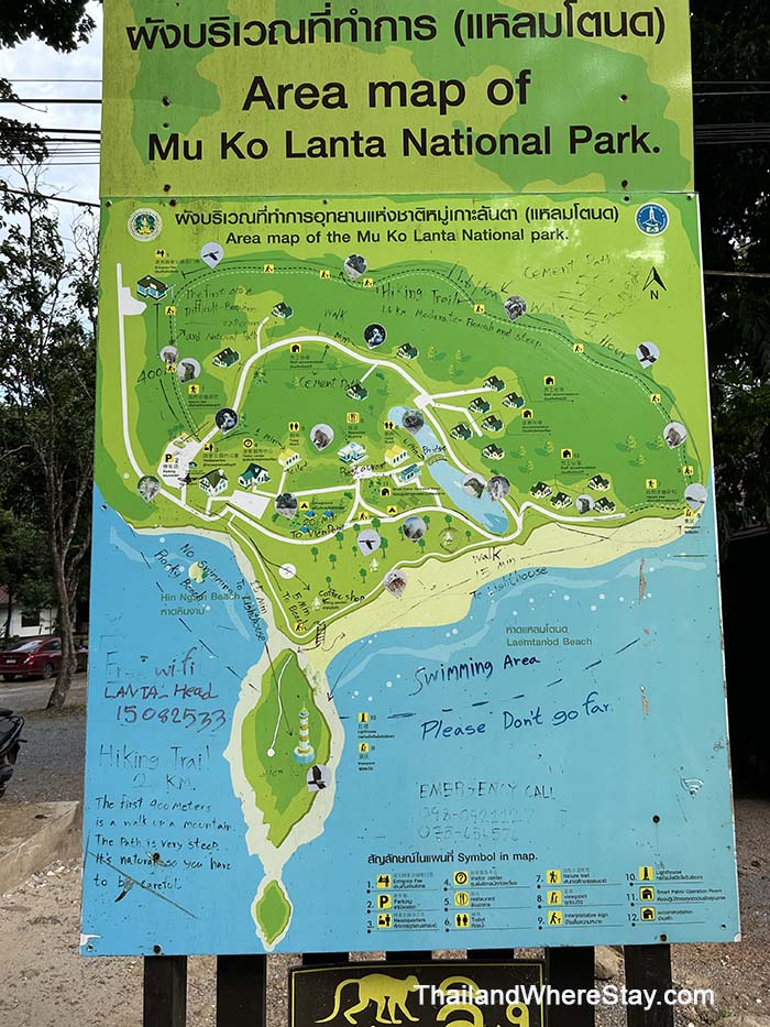 map Mu Ko Lanta Natural trail