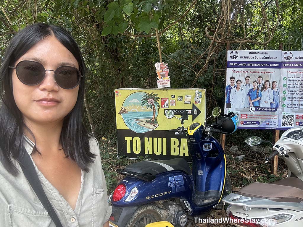 Me at parking area at Nui Beach