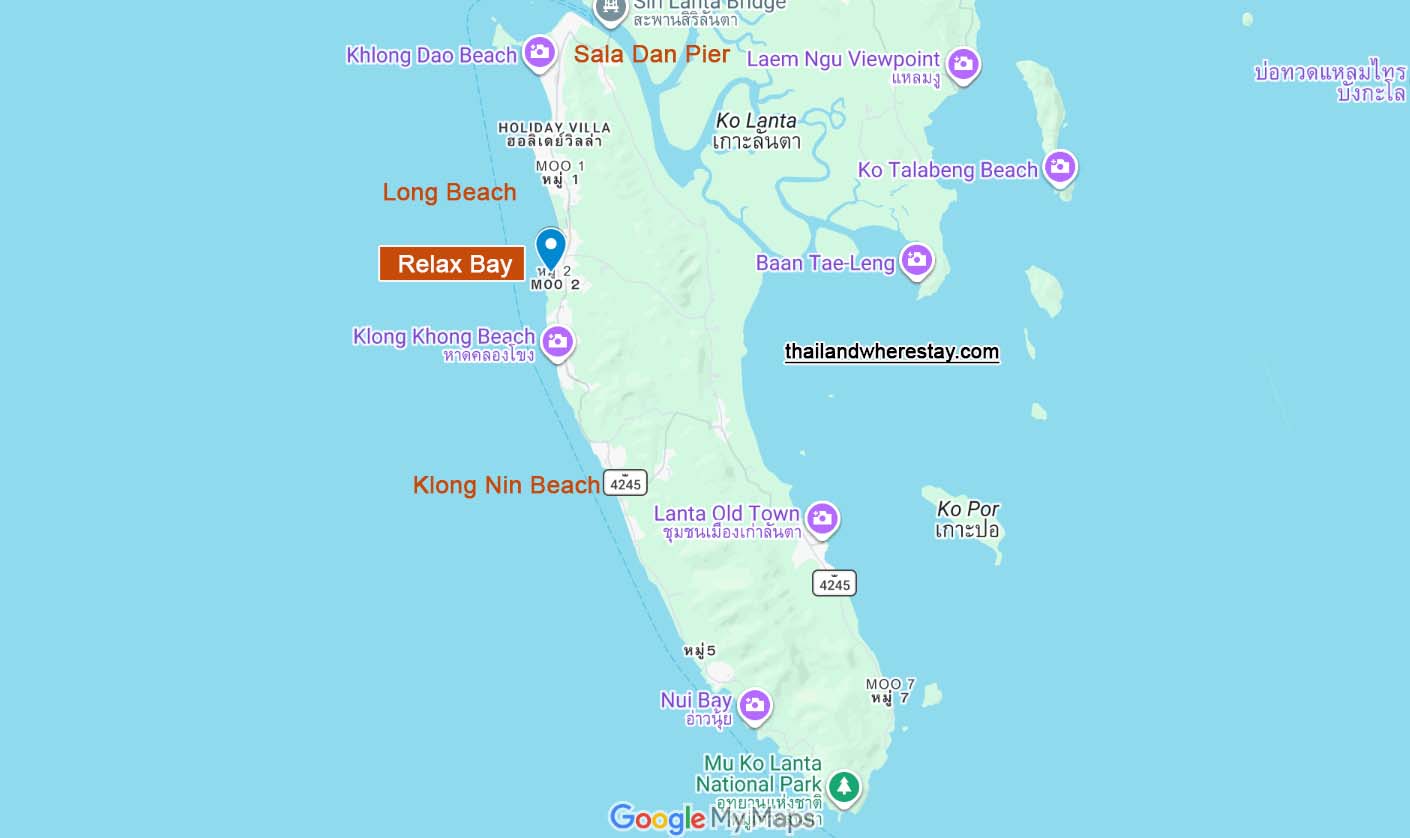 Relax Bay Koh Lanta On map