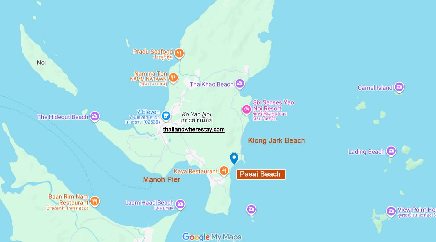 Pasai Beach Yao Noi location on map