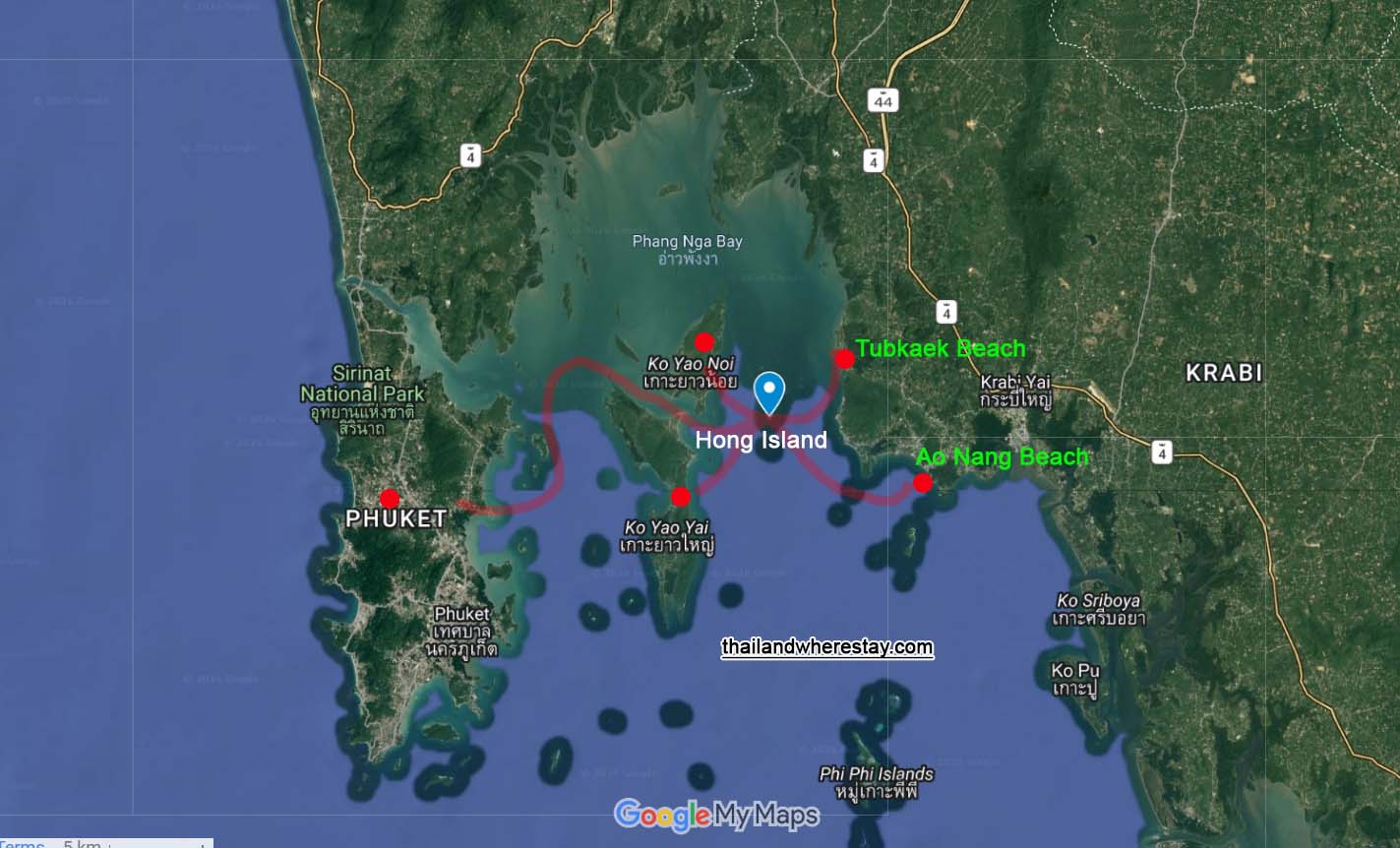 Hong island location on map